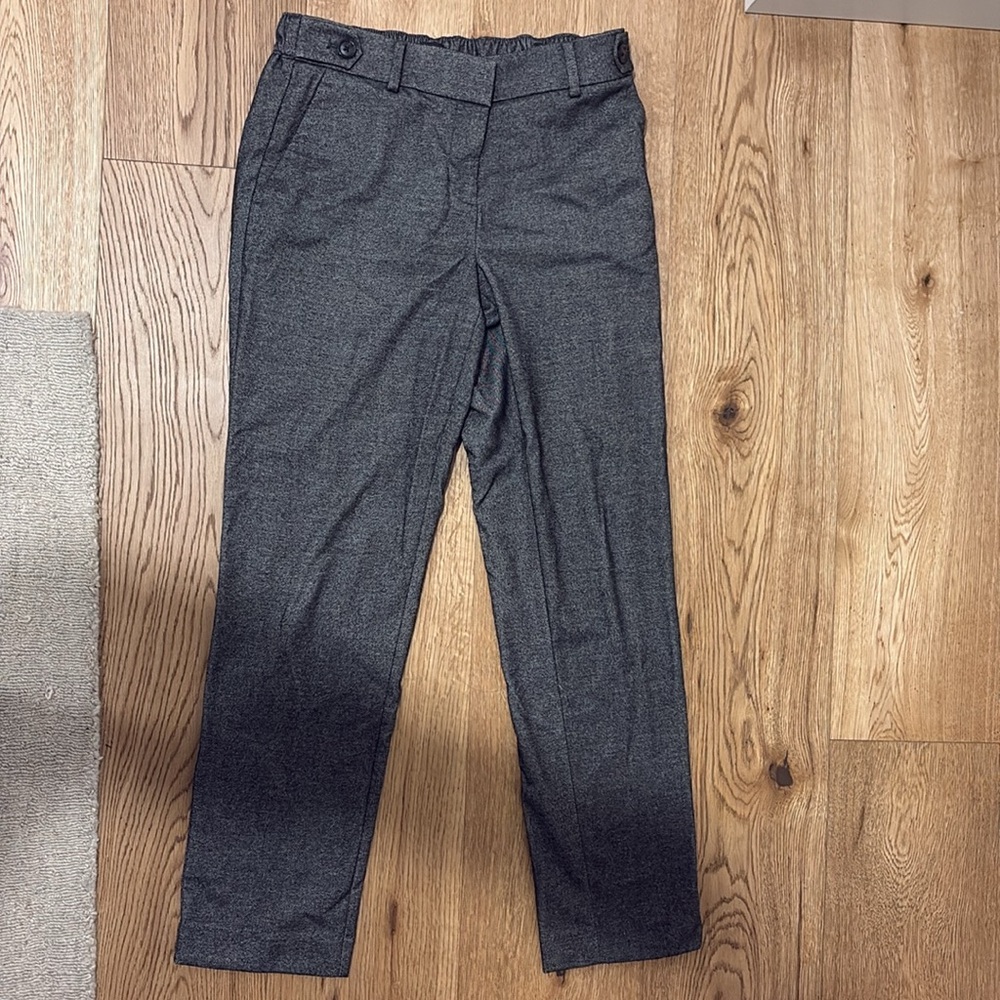 LOFT Charcoal Elastic Waist Pants